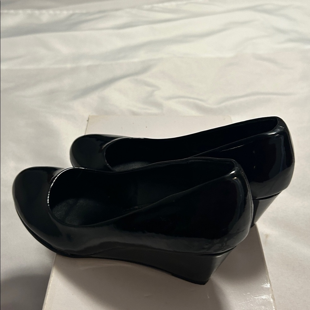Call it spring patent black wedge heels - Picture 5 of 12